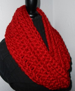 Red Infinity Scarf Red Infinity Scarf Chunky Cowl Bulky Infinity Loop Scarf for Sale