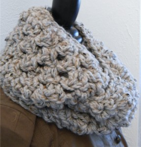 Chunky Infinity Scarf Cowl Gray