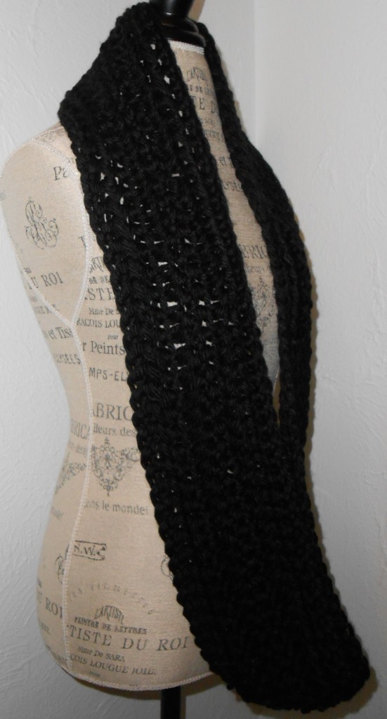 black infinity scarf cowl