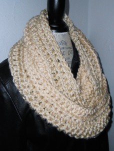 winter white infinity scarf cowl