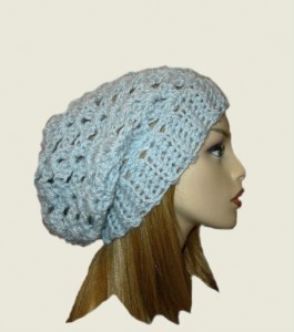 Hat Light Blue Crochet Hat