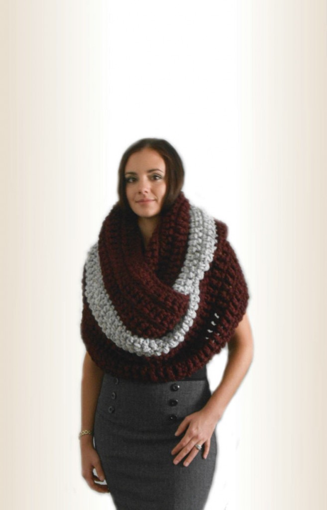 Crochet 2014 Super Oversize Chunky Infinity Scarf  Cowl