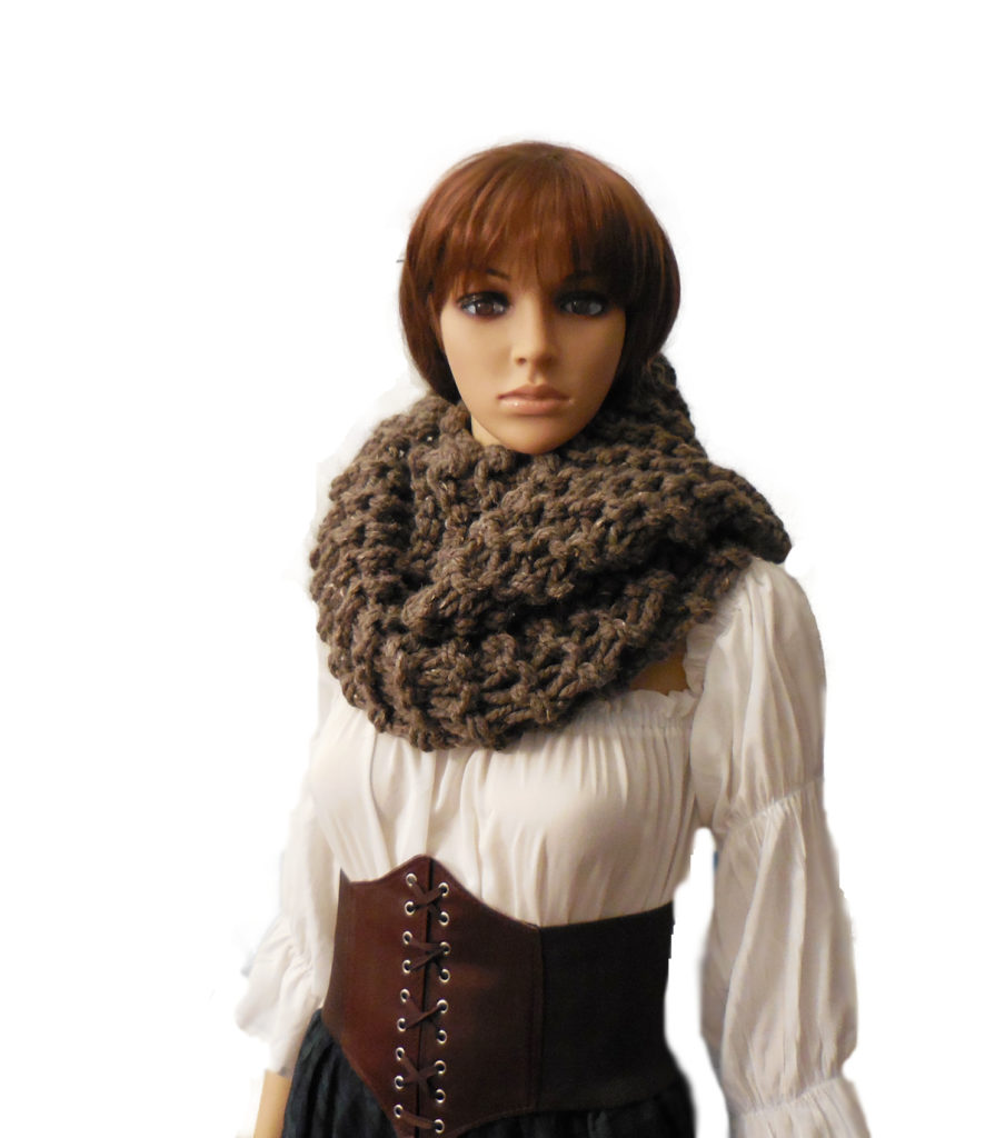 Outlander Claire Knit Infinity Scarf Oversized 